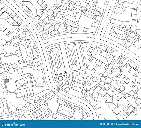 Neighborhood outline stock vector. Illustration of plan - 15952155