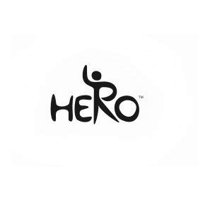 the word hero is written in black and white with an image of a man on it