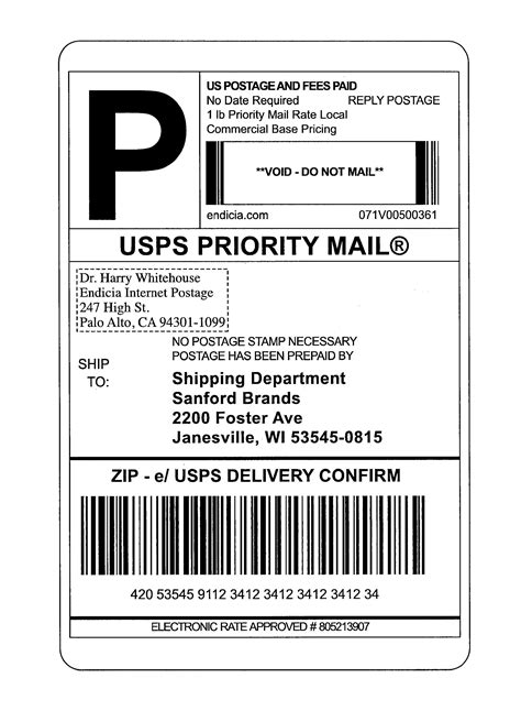 Printable Package Labels