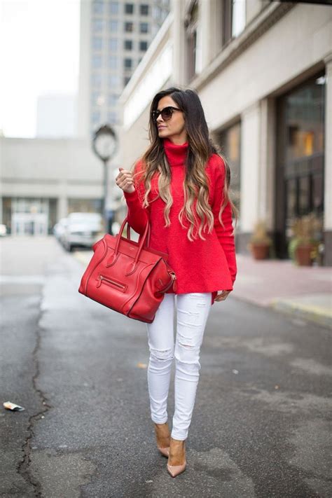 Look Beautiful With 15 Amazing Red Women's Outfit Ideas | Christmas outfit casual, Casual ...