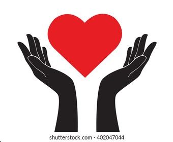 Hands Holding Heart Art Vector Stock Vector (Royalty Free) 402047044 | Shutterstock