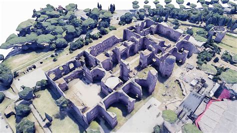 Baths,Caracalla,rome,scan,map,terme,roman empire - 3D model by SENSIET ...