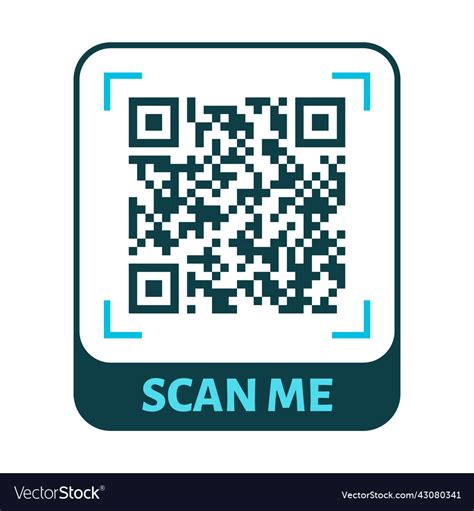 Scan me qr code design for payment text Royalty Free Vector