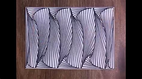 Easy 3D Line Illusion Drawing On Paper - YouTube