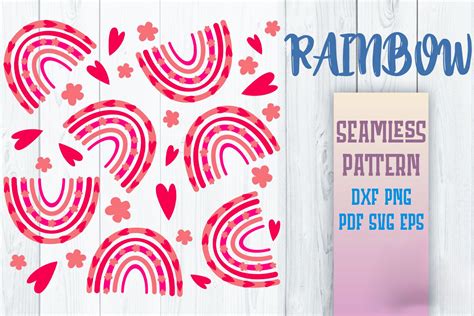 Rainbow Seamless Pattern SVG | Rainbow Background SVG | Made By Teachers