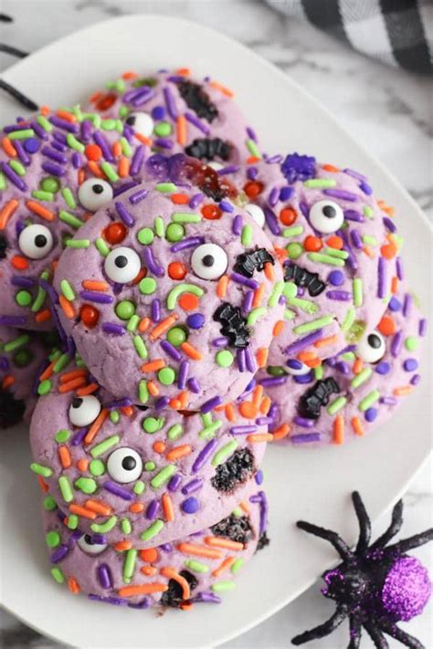 Halloween Monster Cookies – BEST Monster Eye Cookie Recipe – {Easy} Edible Sugar Cookie Monster ...