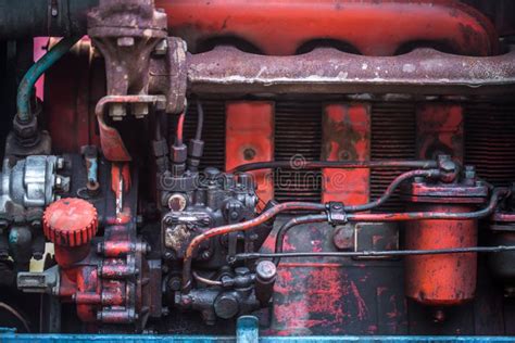 Details of a Very Old Tractor, Mechanical Parts Stock Photo - Image of ...