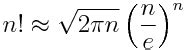 Simpler version of Stirling's approximation