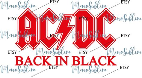 AC DC Band Logo, Back in Black, Sticker, Tshirt, Mug, Rock, Vector ...