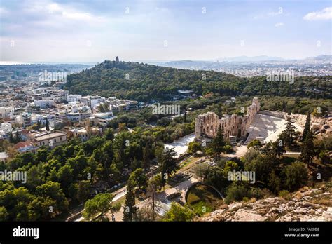 View of Athens and various landmarks; Athens, Greece Stock Photo - Alamy