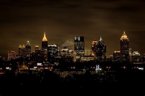 Atlanta GA Skyline at Night 0563 - @ThePhotourist