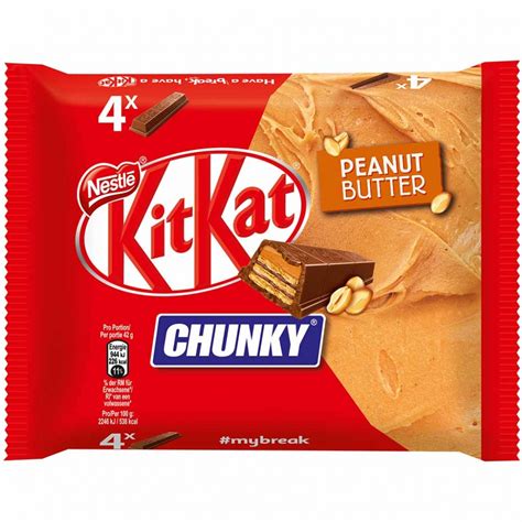 KITKAT Chunky Peanut Butter 4x 42g | Lebensmittel-Sonderposten.de - Überhangware, top Marken ...