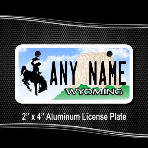 Wyoming Replica State License Plate for Bikes, Bicycles, ATVs, Cart, Walkers, Motorcycles ...