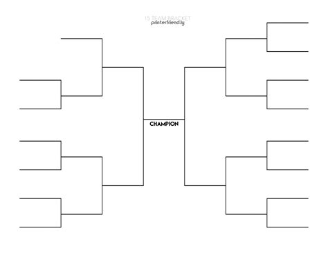 10 64 Team Bracket Template - Template Guru