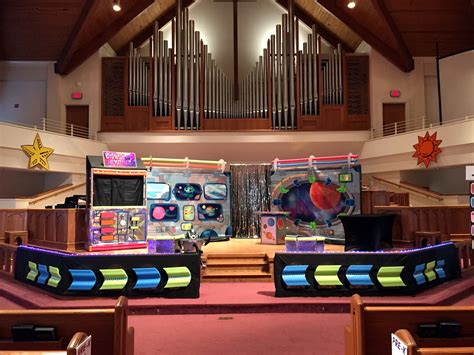 Our set for Cokesbury's To Mars and Beyond at Tucker First UMC. Outer ...