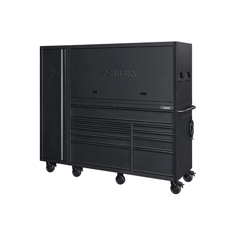 Husky 80-inch 10-Drawer 3-Piece Tool Storage Chest and Cabinet Combo in ...