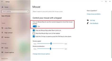 How To Control Mouse Pointer With Keyboard In Windows 10 Pc Learn ...