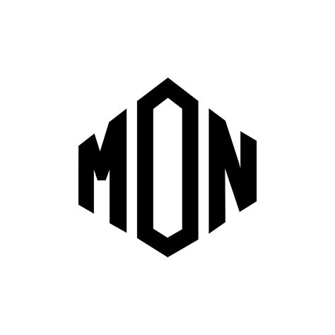 MON letter logo design with polygon shape. MON polygon and cube shape ...