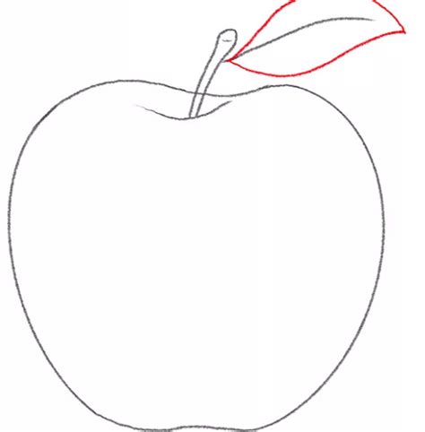 Secret Steps of Apple Drawing For Kids | TotsFamily.com