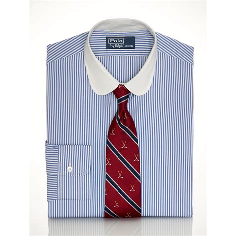 Lyst - Polo Ralph Lauren Slim Club-collar Dress Shirt in Blue for Men