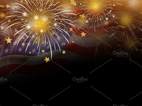 Gold fireworks background ~ Illustrations ~ Creative Market