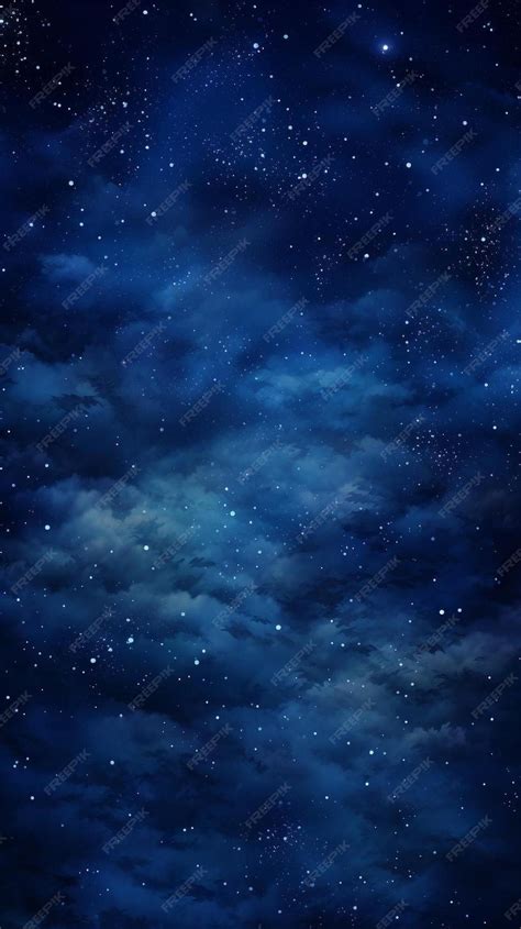 Premium AI Image | a blue night sky with stars and clouds.