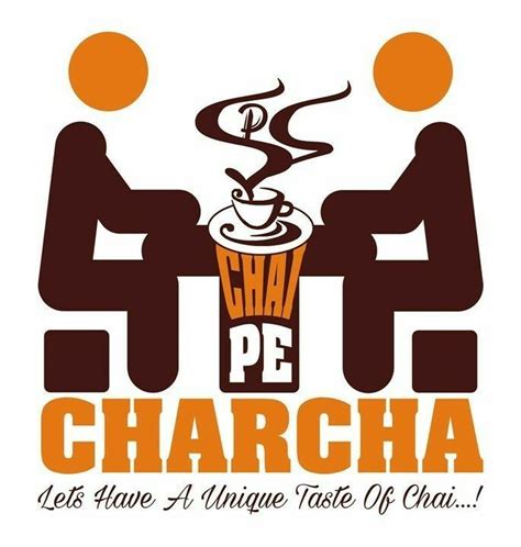 the logo for cha pe charcha let's have a unique taste of cha