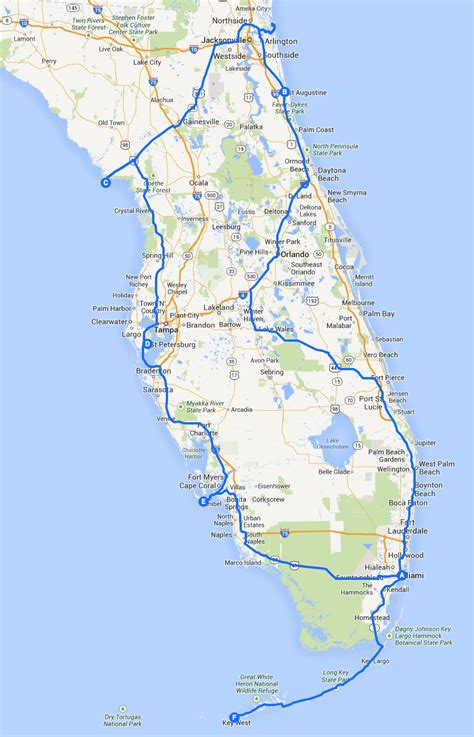 A three week road trip around Florida: The Plan