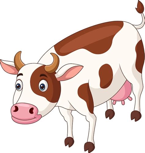 Premium Vector | Cartoon cute brown cow