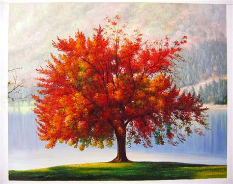 The Autumn Tree, Surreal Painting for sale by ted-drakness - Foundmyself