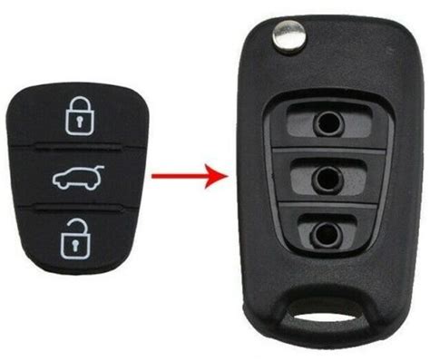 2 x 3 BUTTON HYUNDAI KIA KEY FOB RUBBER PAD INSERT REPAIR FOR i10 i20 i30 ix35 | eBay