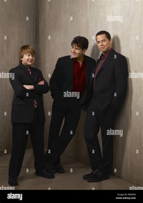 Angus T. Jones, Charlie Sheen, Jon Cryer "Two and a Half Men" Season 6 (2008 - 2009 Stock Photo ...