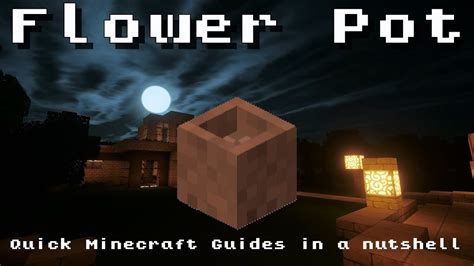 Minecraft - Flower Pot! Recipe, Item ID, Information! *Up to date!* - YouTube