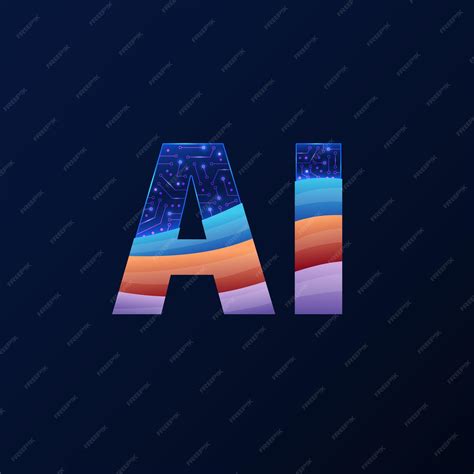 Premium Vector | Ai logo isolated on dark background the concept of artificial intelligence