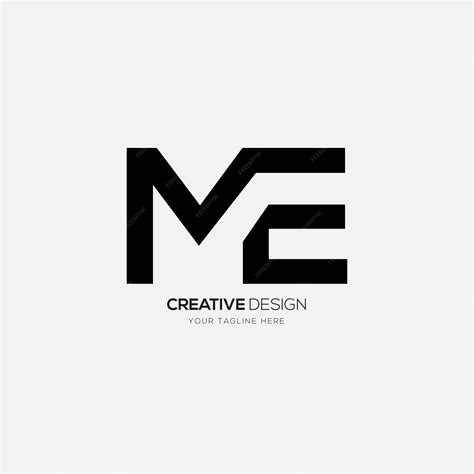 Premium Vector | Letter M E simple shape monogram logo