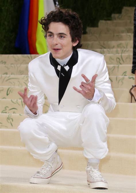 Timothée Chalamet White Converse And Suit Met Gala 2021