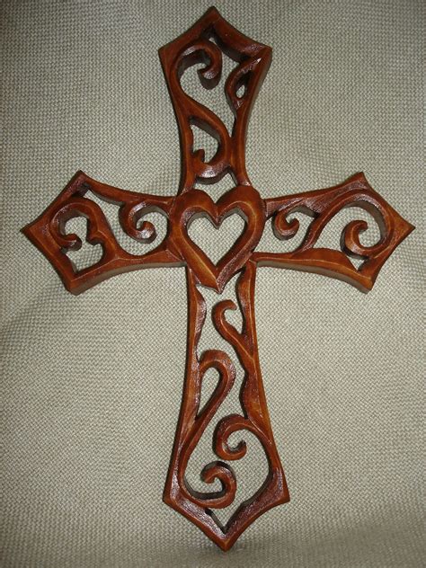 Wooden Cross Handmade Cross Wood carving cross Christmas | Etsy | Cross wall decor, Wooden cross ...