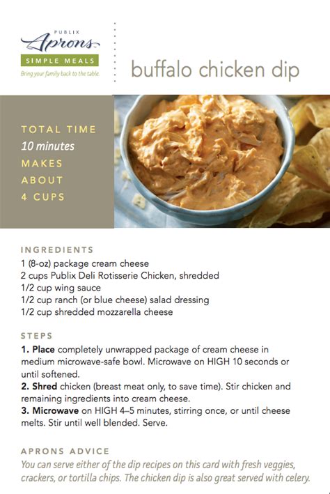 Publix Buffalo Chicken Dip (2) | Publix recipes, Chicken dip recipe ...