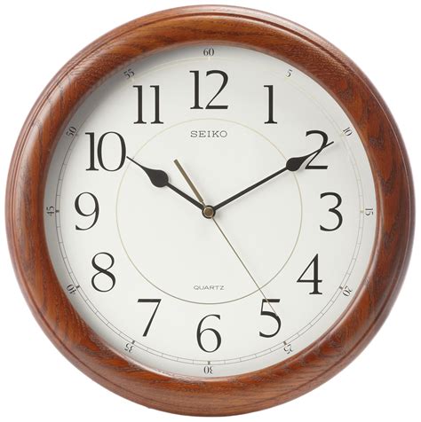 Buy SEIKOWall Clock Quiet Sweep Second Hand Dark Brown Solid Oak Case Online at desertcartPAKISTAN