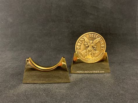 Gold Single Challenge Coin Metal coin display - Hero Industries