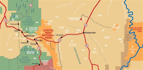 Capitol Reef National Park Map - Map Of The World