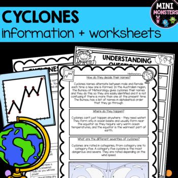 Cyclones Worksheets Packet by Mini Monsters | TPT