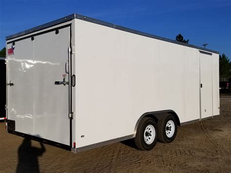 Enclosed Trailer 8.5x20 White 3500 (ad 170) - USA Cargo Trailer