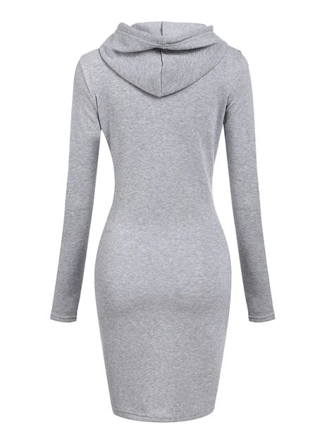 Long Sleeve Sweatshirt Hooded Dress | Uniqistic.com