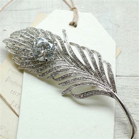 vintage style feather brooch by highland angel | notonthehighstreet.com