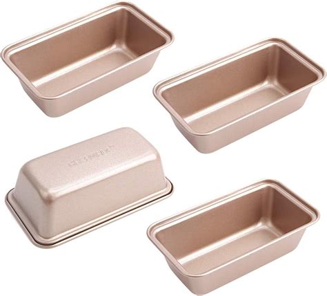 Nonstick Mini Loaf Tins for Baking Bread, 6 Inch Carbon Steel Baking Molds for Rectangular Bread ...