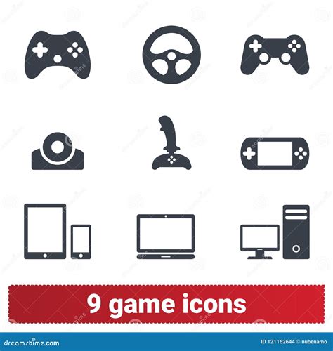 Video Game Icons: Gadget, Console, Joystick. Stock Vector ...