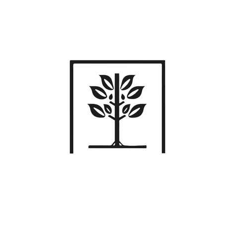 Premium Vector | A black and white logo for a tree