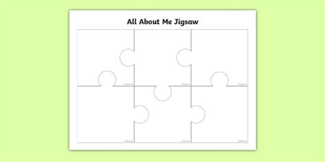 6 Piece Jigsaw Puzzle Template | Twinkl (teacher made)