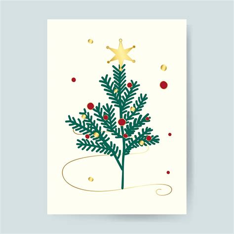 Decorated Christmas tree card design | Premium Vector - rawpixel